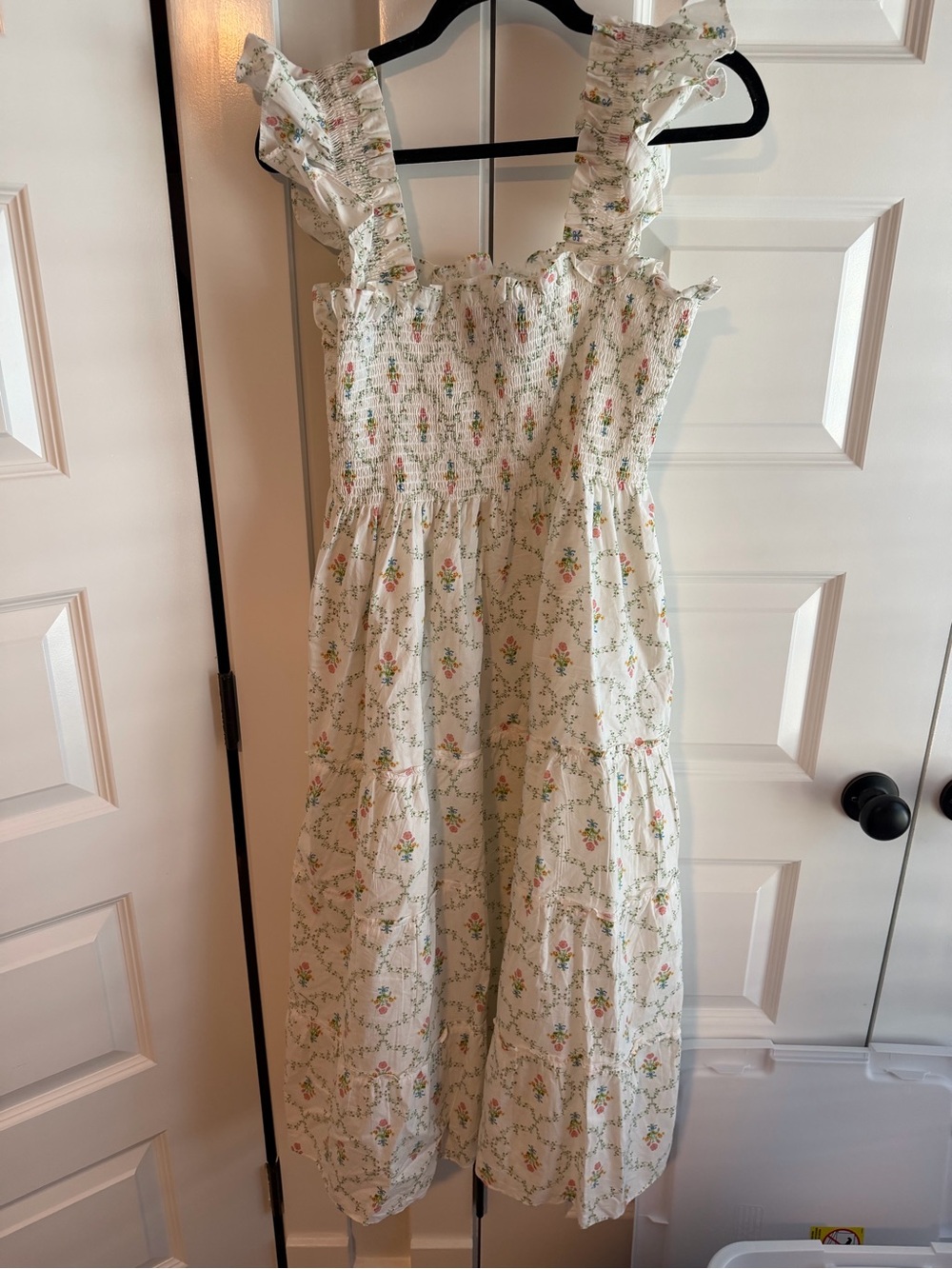 Hill House The Maternity Ellie Nap Dress - Pastel Trellis - Picture 4 of 5